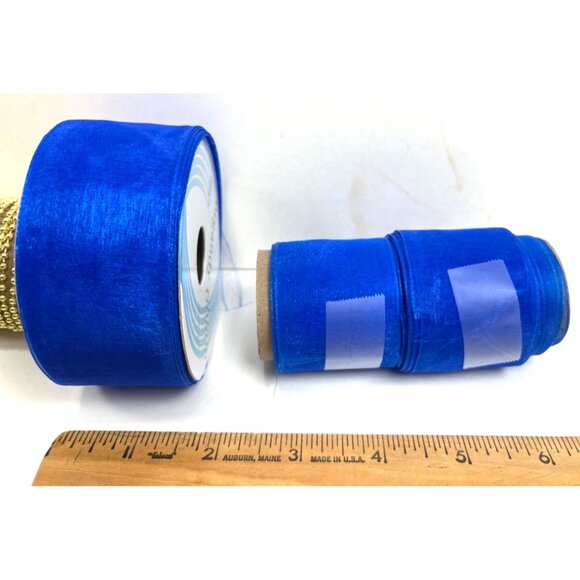 Lot of Craft item's Blue Ribbon Blue/Gold Beads 11h - Picture 5 of 8